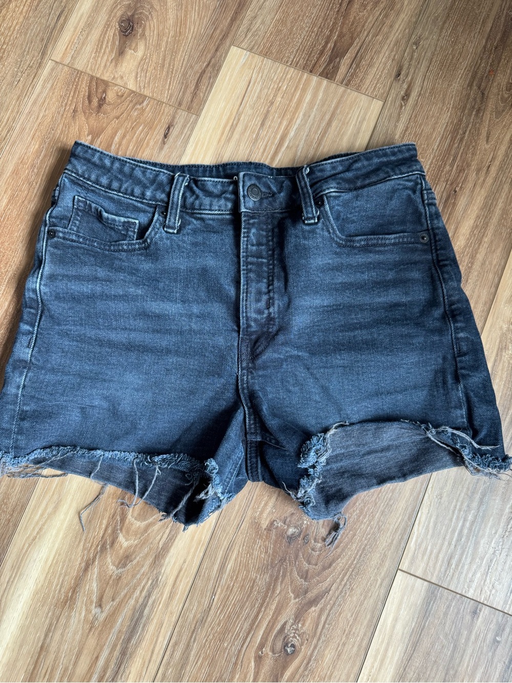 Old Navy Black Distressed Jean Shorts